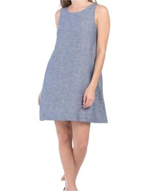 Cynthia Rowley Blue Linen Dress Medium